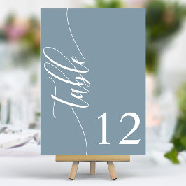 Stofbruine Blauwe Moderne Kalligrafie Bruiloft Kaart