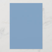 Stofbruine Blauwe Moderne Monogram Overlay Bruilof Kaart (Achterkant)
