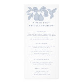 Stofbruine Blauwe Perfect Pear Bruiloft Luncheon M Reclamekaart (Voorkant)