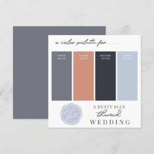 Stofbruine Blauwe Roze Gouden & Marineblauwe Kleur Kaart