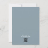 Stofbruine Blauwe Wilde Bloem Bruiloft Save The Date (Achterkant)