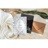 Stofbruine Blauwe Zachte Zilveren Bloemengelegance Save The Date