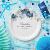 Stofbruine bloem botanische bruidsdouche papieren bordje (Feest)