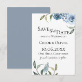 Stofbruine Bloem Botanische Sla de Datum Op Aankondiging (Voorkant / Achterkant)