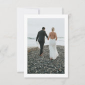 Stofbruine bloemen bruiloft bedankkaart  aankondiging (Achterkant)