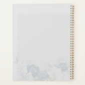 Stofbruine Bloemige Waterverf Bruiloft Planner (Achterkant)