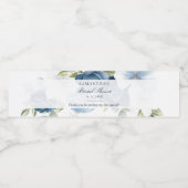 Stofbruine Bloemige Waterverf Script Bruidsmeisjes Waterfles Etiket (Enkel label)