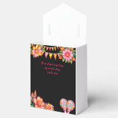 Stofbruine Bloemrijke Fiesta Mexicaanse Bruidsdouc Bedankdoosjes (Geopend)