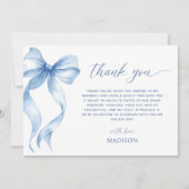 Stofbruine Boog Zij Knoopt De Knoop Bruidsontbijt Bedankkaart (Voorkant)