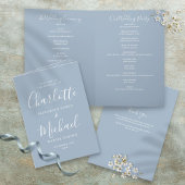 Stofbruine Elegante Handtekening Trouwscript Programma
