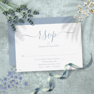 Stofbruine Elegante Scriptie Bruiloft RSVP Kaartje