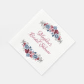 Stofbruine en bordeauxrode trouwfeestservetten servet (Hoek)