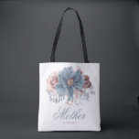 Stofbruine en mauve bloemrijke elegante trouw tote bag<br><div class="desc">Stofbruin en mauve elegant moderne bloemrijke trouwtassen</div>