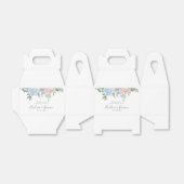 Stofbruine en roze bloemige trouwgunstdoos bedankdoosjes (Uitgevouwen)