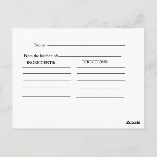 Stofbruine Eucalyptus   Bruidsreceptie Recept Briefkaart (Achterkant)