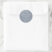 Stofbruine eucalyptus bruiloften bedankt ronde sticker (Tas)