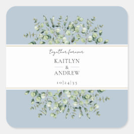 Stofbruine Eucalyptus Samen Voor Altijd Trouw Vierkante Sticker