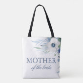 Stofbruine groene en Anemoon Bloemen Bruiloft Tote Bag (Achterkant)