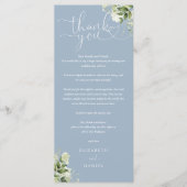 Stofbruine groene trouw dank je plaats kaart (Voorkant)