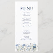 Stofbruine Hortensia Wilde Bloem Bruiloftsmenu Menu (Voorkant)