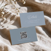 Stofbruine Minimaal QR-code Huwelijksdetails Kaart