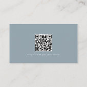 Stofbruine Minimaal QR-code Huwelijksdetails Kaart (Achterkant)