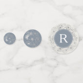 Stofbruine Monogram Huwelijksconfetti Confetti (Achterkanten)