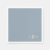 Stofbruine Monogram Trouw Cocktail Servet (Voorkant)