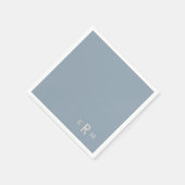 Stofbruine Monogram Trouwcocktail Servet (Hoek)