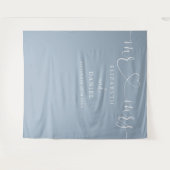 Stofbruine Mr en Mrs Hart Script Trouw Wandkleed (Voorkant (horizontaal))