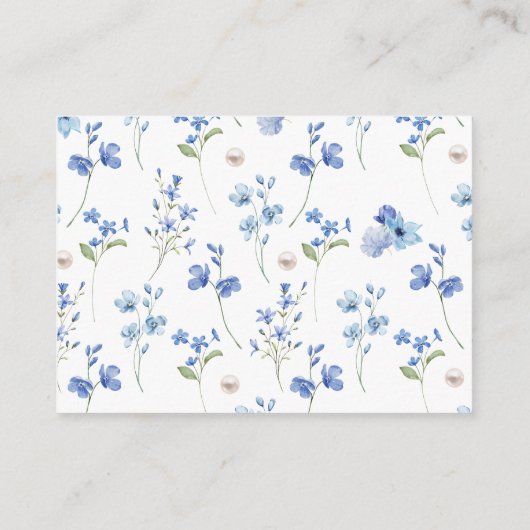 Stofbruine Parels & Prosecco Aangepaste Bruidsmeis Informatiekaartje (Achterkant)