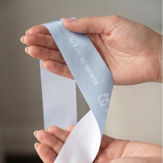 Stofbruine Persoonlijke Bruidsdouche Satijnen Lint