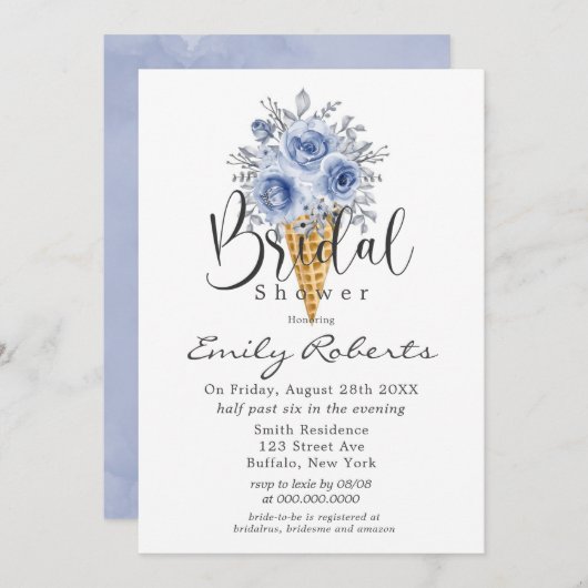 Stofbruine Pioen Ijsje Bruidsmeisjesfeest Kaart (Voorkant / Achterkant)