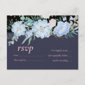 Stofbruine Roze Roze Bloemen Huwelijksbudget Uitnodiging Briefkaart (Voorkant)