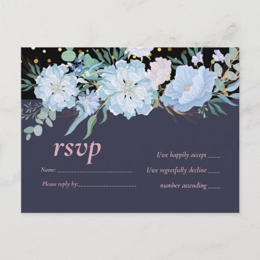 Stofbruine Roze Roze Bloemen Huwelijksbudget Uitnodiging Briefkaart (Voorkant)