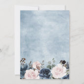 Stofbruine Roze Roze Bloemige Botanische Bruiloft Save The Date (Achterkant)