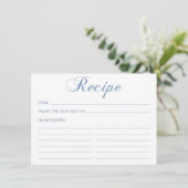 Stofbruine Script Recept Kaart (Staand voorkant)