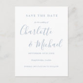 Stofbruine scriptuur trouwkaart 'Save the Date' Briefkaart (Voorkant)