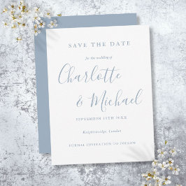 Stofbruine scriptuur trouwkaart 'Save the Date' Briefkaart
