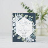 Stofbruine Trouw Uitnodiging (Staand voorkant)