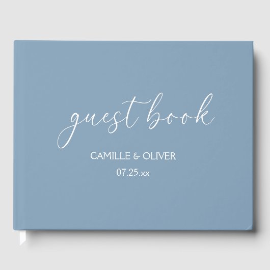 Stofbruine trouwgastenboek gastenboek (Voorkant)