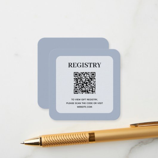Stofbruine Trouwregister QR-code Informatiekaartje (Voorkant / Achterkant in situ)