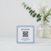 Stofbruine Trouwregister QR-code Informatiekaartje (Staand voorkant)