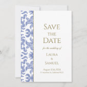Stofbruine Vintage Save the Date Kaart (Voorkant)