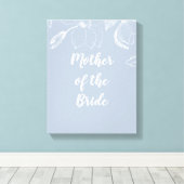 Stofbruine witte magnolia's bruiloft canvas afdruk (Insitu (Houten vloer))