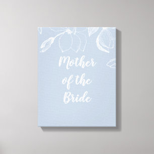Stofbruine witte magnolia's bruiloft canvas afdruk