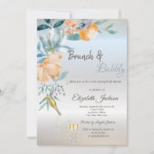 Stofbrunch Rozen, Wijn, Zilver Vrijgezellenfeest Kaart (Voorkant)