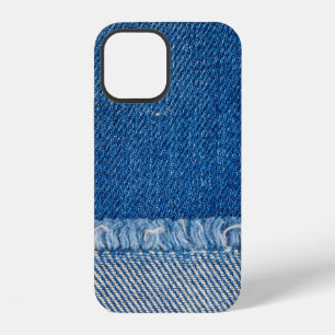 Stoff Blau Jeans Achtergrond, Denim textuur iPhone 12 Hoesje