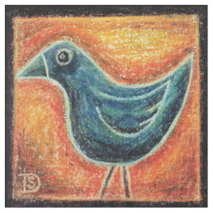 Stoff, Blauwe Vogel Stof