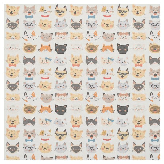 Stoff - Grappig Gezicht Stof (Swatch)